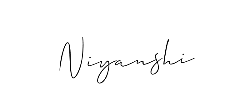 You should practise on your own different ways (Allison_Script) to write your name (Niyanshi) in signature. don't let someone else do it for you. Niyanshi signature style 2 images and pictures png