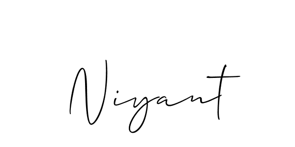 Also You can easily find your signature by using the search form. We will create Niyant name handwritten signature images for you free of cost using Allison_Script sign style. Niyant signature style 2 images and pictures png
