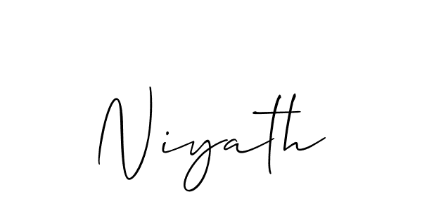 Niyath stylish signature style. Best Handwritten Sign (Allison_Script) for my name. Handwritten Signature Collection Ideas for my name Niyath. Niyath signature style 2 images and pictures png