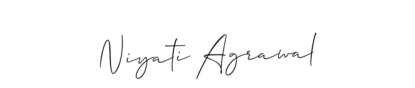 You should practise on your own different ways (Allison_Script) to write your name (Niyati Agrawal) in signature. don't let someone else do it for you. Niyati Agrawal signature style 2 images and pictures png