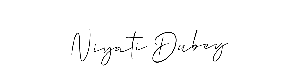 You should practise on your own different ways (Allison_Script) to write your name (Niyati Dubey) in signature. don't let someone else do it for you. Niyati Dubey signature style 2 images and pictures png