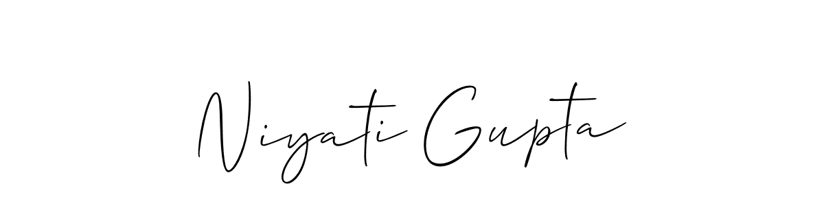 Niyati Gupta stylish signature style. Best Handwritten Sign (Allison_Script) for my name. Handwritten Signature Collection Ideas for my name Niyati Gupta. Niyati Gupta signature style 2 images and pictures png