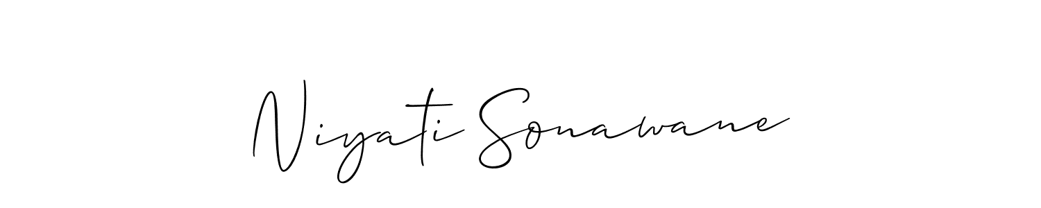 Also You can easily find your signature by using the search form. We will create Niyati Sonawane name handwritten signature images for you free of cost using Allison_Script sign style. Niyati Sonawane signature style 2 images and pictures png