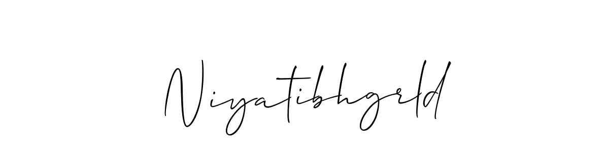 You should practise on your own different ways (Allison_Script) to write your name (Niyatibhgrld) in signature. don't let someone else do it for you. Niyatibhgrld signature style 2 images and pictures png