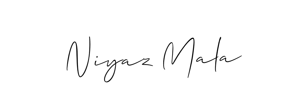 Design your own signature with our free online signature maker. With this signature software, you can create a handwritten (Allison_Script) signature for name Niyaz Mala. Niyaz Mala signature style 2 images and pictures png