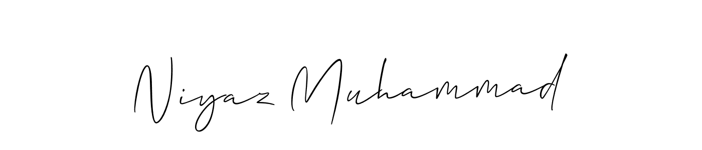 Allison_Script is a professional signature style that is perfect for those who want to add a touch of class to their signature. It is also a great choice for those who want to make their signature more unique. Get Niyaz Muhammad name to fancy signature for free. Niyaz Muhammad signature style 2 images and pictures png