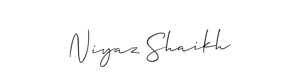 Also we have Niyaz Shaikh name is the best signature style. Create professional handwritten signature collection using Allison_Script autograph style. Niyaz Shaikh signature style 2 images and pictures png