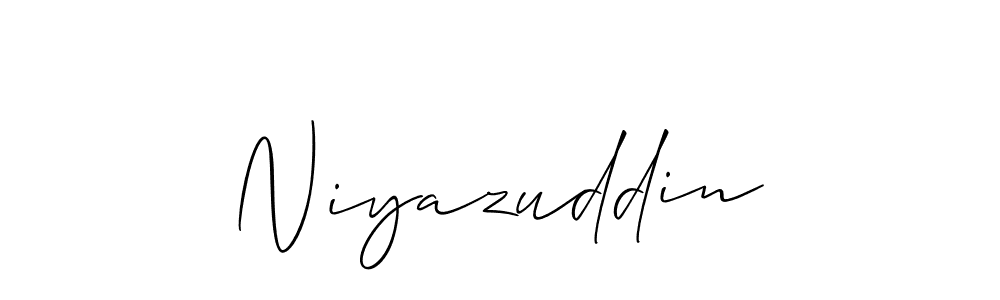 Create a beautiful signature design for name Niyazuddin. With this signature (Allison_Script) fonts, you can make a handwritten signature for free. Niyazuddin signature style 2 images and pictures png