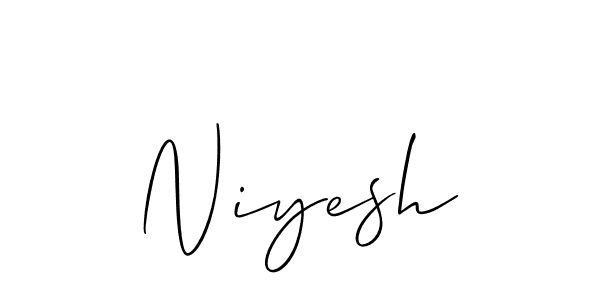You should practise on your own different ways (Allison_Script) to write your name (Niyesh) in signature. don't let someone else do it for you. Niyesh signature style 2 images and pictures png
