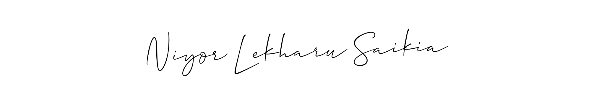 How to make Niyor Lekharu Saikia signature? Allison_Script is a professional autograph style. Create handwritten signature for Niyor Lekharu Saikia name. Niyor Lekharu Saikia signature style 2 images and pictures png