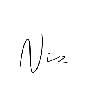 Design your own signature with our free online signature maker. With this signature software, you can create a handwritten (Allison_Script) signature for name Niz. Niz signature style 2 images and pictures png