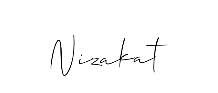 How to make Nizakat name signature. Use Allison_Script style for creating short signs online. This is the latest handwritten sign. Nizakat signature style 2 images and pictures png