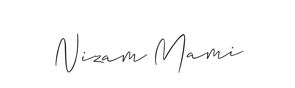 Nizam Mami stylish signature style. Best Handwritten Sign (Allison_Script) for my name. Handwritten Signature Collection Ideas for my name Nizam Mami. Nizam Mami signature style 2 images and pictures png