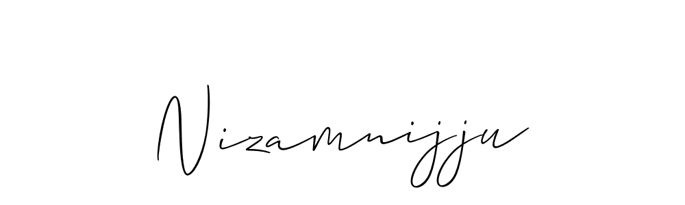 Also You can easily find your signature by using the search form. We will create Nizamnijju name handwritten signature images for you free of cost using Allison_Script sign style. Nizamnijju signature style 2 images and pictures png