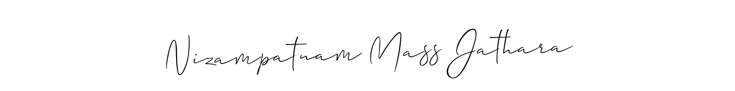 Nizampatnam Mass Jathara stylish signature style. Best Handwritten Sign (Allison_Script) for my name. Handwritten Signature Collection Ideas for my name Nizampatnam Mass Jathara. Nizampatnam Mass Jathara signature style 2 images and pictures png