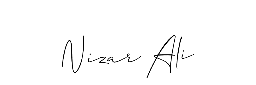 How to make Nizar Ali signature? Allison_Script is a professional autograph style. Create handwritten signature for Nizar Ali name. Nizar Ali signature style 2 images and pictures png