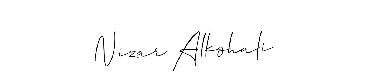 Here are the top 10 professional signature styles for the name Nizar Alkohali. These are the best autograph styles you can use for your name. Nizar Alkohali signature style 2 images and pictures png