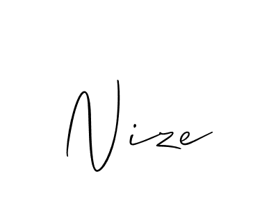 It looks lik you need a new signature style for name Nize. Design unique handwritten (Allison_Script) signature with our free signature maker in just a few clicks. Nize signature style 2 images and pictures png