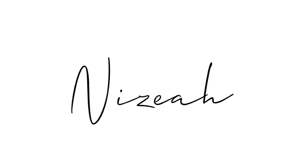 Best and Professional Signature Style for Nizeah. Allison_Script Best Signature Style Collection. Nizeah signature style 2 images and pictures png