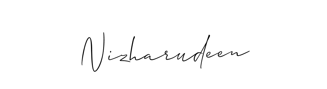 Best and Professional Signature Style for Nizharudeen. Allison_Script Best Signature Style Collection. Nizharudeen signature style 2 images and pictures png