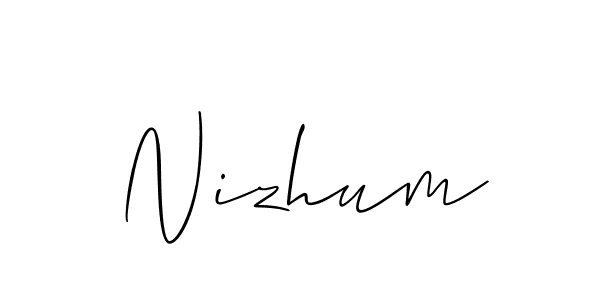 It looks lik you need a new signature style for name Nizhum. Design unique handwritten (Allison_Script) signature with our free signature maker in just a few clicks. Nizhum signature style 2 images and pictures png