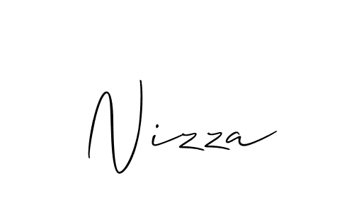 Create a beautiful signature design for name Nizza. With this signature (Allison_Script) fonts, you can make a handwritten signature for free. Nizza signature style 2 images and pictures png