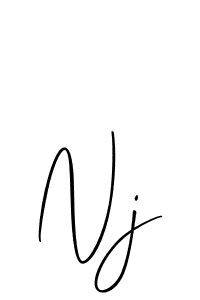 Make a beautiful signature design for name Nj. With this signature (Allison_Script) style, you can create a handwritten signature for free. Nj signature style 2 images and pictures png