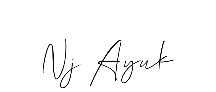 Use a signature maker to create a handwritten signature online. With this signature software, you can design (Allison_Script) your own signature for name Nj Ayuk. Nj Ayuk signature style 2 images and pictures png