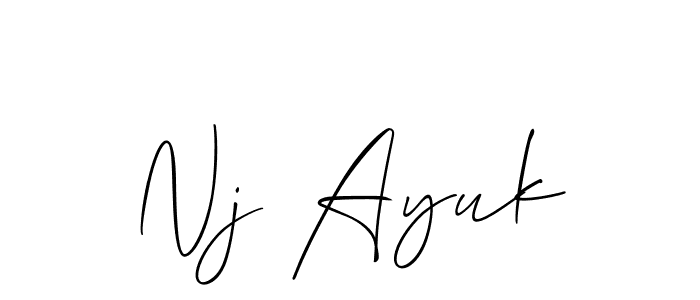 How to make Nj Ayuk name signature. Use Allison_Script style for creating short signs online. This is the latest handwritten sign. Nj Ayuk signature style 2 images and pictures png