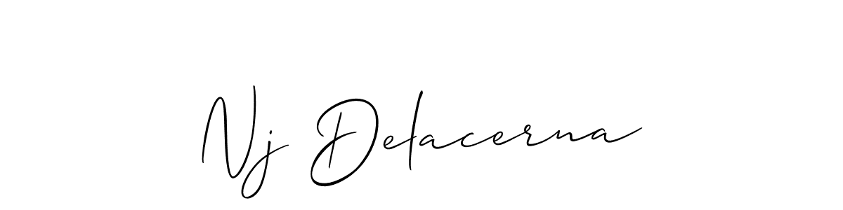 Create a beautiful signature design for name Nj Delacerna. With this signature (Allison_Script) fonts, you can make a handwritten signature for free. Nj Delacerna signature style 2 images and pictures png