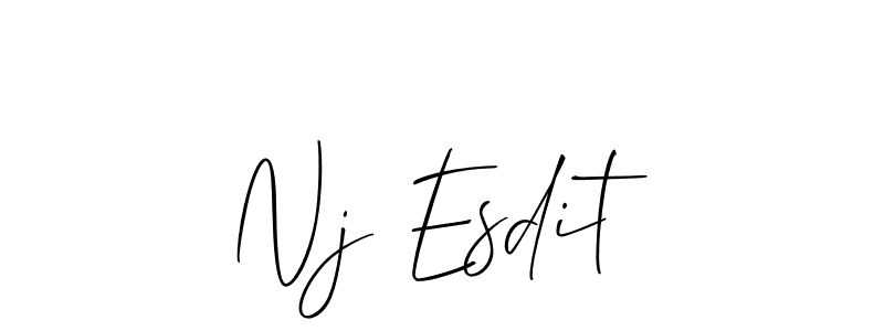 Best and Professional Signature Style for Nj Esdit. Allison_Script Best Signature Style Collection. Nj Esdit signature style 2 images and pictures png