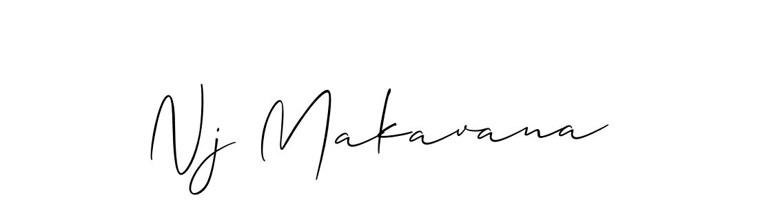 Nj Makavana stylish signature style. Best Handwritten Sign (Allison_Script) for my name. Handwritten Signature Collection Ideas for my name Nj Makavana. Nj Makavana signature style 2 images and pictures png