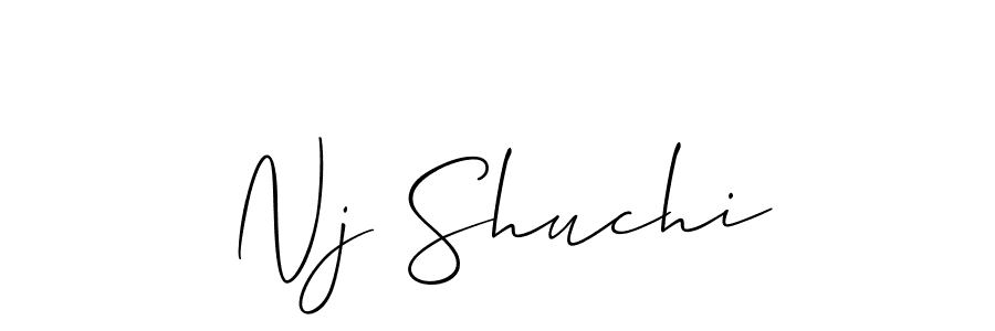 Similarly Allison_Script is the best handwritten signature design. Signature creator online .You can use it as an online autograph creator for name Nj Shuchi. Nj Shuchi signature style 2 images and pictures png