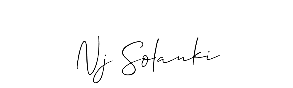 Create a beautiful signature design for name Nj Solanki. With this signature (Allison_Script) fonts, you can make a handwritten signature for free. Nj Solanki signature style 2 images and pictures png