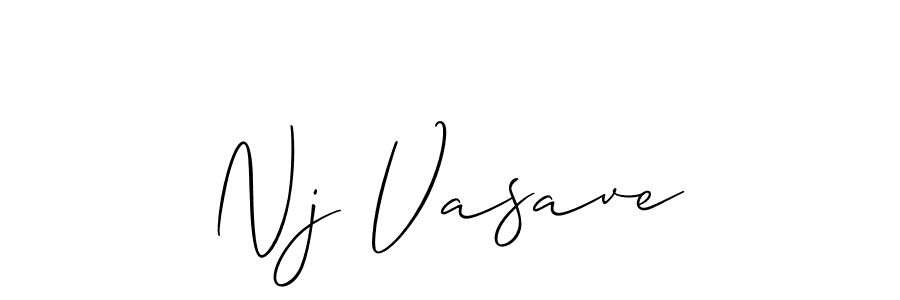 Similarly Allison_Script is the best handwritten signature design. Signature creator online .You can use it as an online autograph creator for name Nj Vasave. Nj Vasave signature style 2 images and pictures png