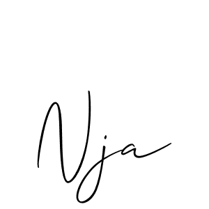 Nja stylish signature style. Best Handwritten Sign (Allison_Script) for my name. Handwritten Signature Collection Ideas for my name Nja. Nja signature style 2 images and pictures png