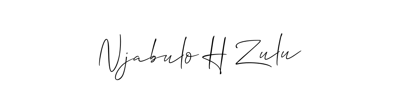 Similarly Allison_Script is the best handwritten signature design. Signature creator online .You can use it as an online autograph creator for name Njabulo H Zulu. Njabulo H Zulu signature style 2 images and pictures png