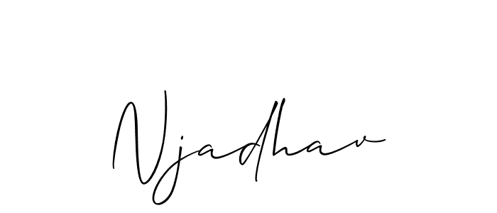 It looks lik you need a new signature style for name Njadhav. Design unique handwritten (Allison_Script) signature with our free signature maker in just a few clicks. Njadhav signature style 2 images and pictures png