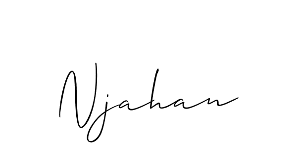 The best way (Allison_Script) to make a short signature is to pick only two or three words in your name. The name Njahan include a total of six letters. For converting this name. Njahan signature style 2 images and pictures png