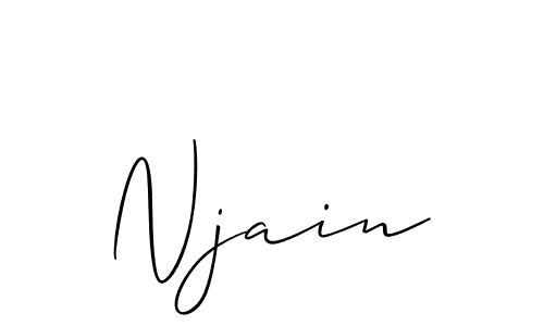 How to make Njain name signature. Use Allison_Script style for creating short signs online. This is the latest handwritten sign. Njain signature style 2 images and pictures png