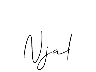 You should practise on your own different ways (Allison_Script) to write your name (Njal) in signature. don't let someone else do it for you. Njal signature style 2 images and pictures png