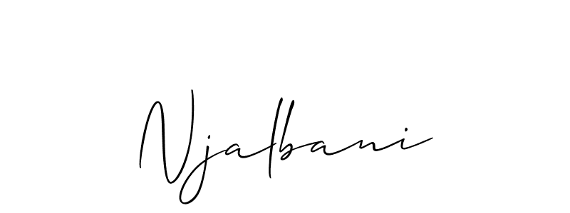 Similarly Allison_Script is the best handwritten signature design. Signature creator online .You can use it as an online autograph creator for name Njalbani. Njalbani signature style 2 images and pictures png