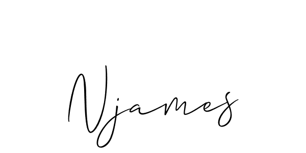 How to make Njames signature? Allison_Script is a professional autograph style. Create handwritten signature for Njames name. Njames signature style 2 images and pictures png