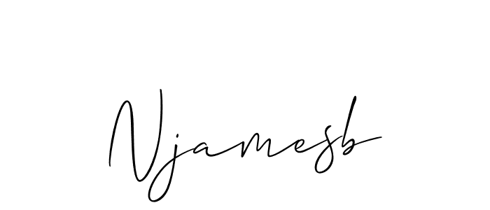 You should practise on your own different ways (Allison_Script) to write your name (Njamesb) in signature. don't let someone else do it for you. Njamesb signature style 2 images and pictures png