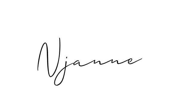 How to Draw Njanne signature style? Allison_Script is a latest design signature styles for name Njanne. Njanne signature style 2 images and pictures png