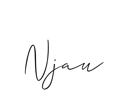 Make a beautiful signature design for name Njau. With this signature (Allison_Script) style, you can create a handwritten signature for free. Njau signature style 2 images and pictures png