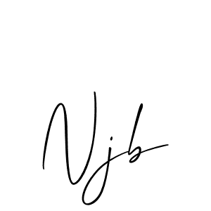 if you are searching for the best signature style for your name Njb. so please give up your signature search. here we have designed multiple signature styles  using Allison_Script. Njb signature style 2 images and pictures png