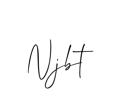 How to Draw Njbt signature style? Allison_Script is a latest design signature styles for name Njbt. Njbt signature style 2 images and pictures png