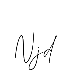 The best way (Allison_Script) to make a short signature is to pick only two or three words in your name. The name Njd include a total of six letters. For converting this name. Njd signature style 2 images and pictures png