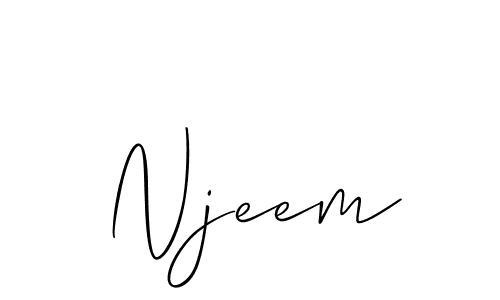 Best and Professional Signature Style for Njeem. Allison_Script Best Signature Style Collection. Njeem signature style 2 images and pictures png